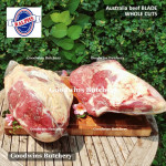 Beef BLADE Australia RALPHS frozen sampil kecil daging rendang PORTIONED CUTS 1.5" 4cm (price/pc 1kg)
